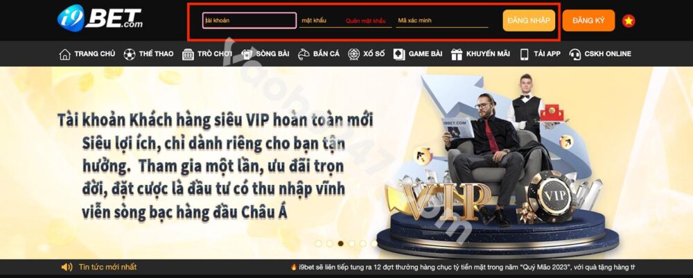 Đăng nhập vào tài khoản tại i9Bet 