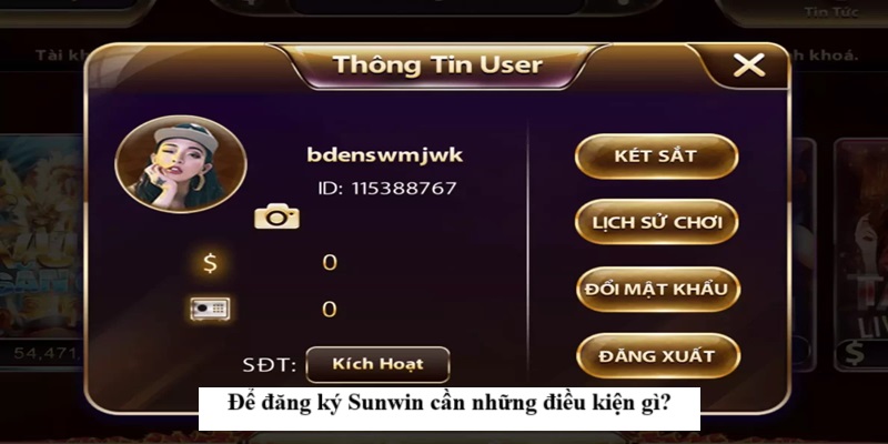 Để đăng ký Sunwin cần những điều kiện gì?